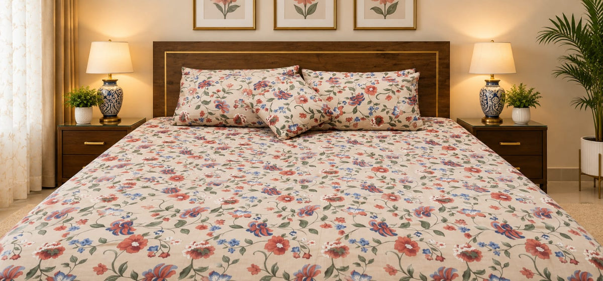 Gulbahar Floral Premium Bedsheet Set