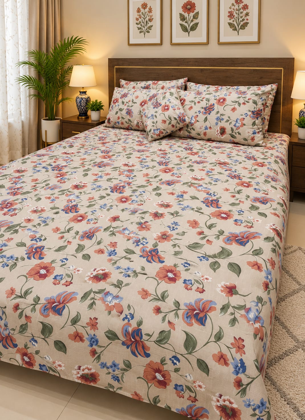 Gulbahar Floral Premium Bedsheet Set