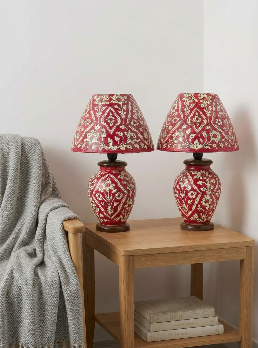 Gulabi Naqashi Table Lamp